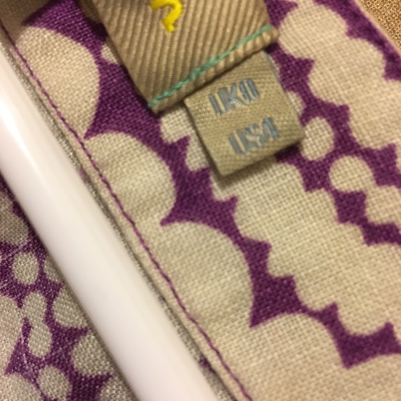 Boden purple medallion linen shift dress size 4 - Picture 3 of 7